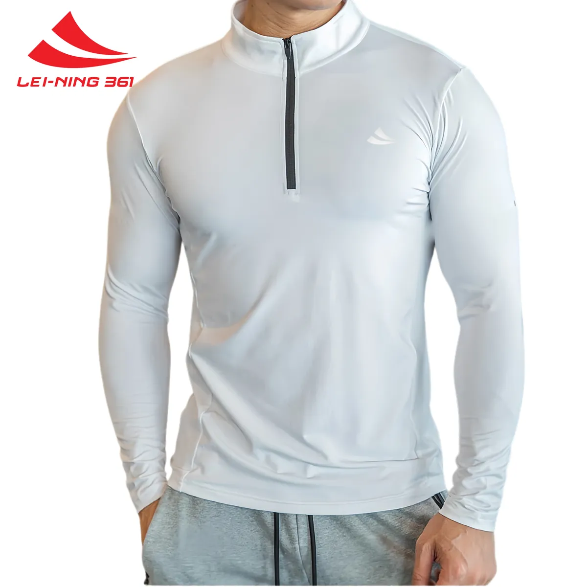 Áo Thun Giữ Nhiệt Dài Tay Lei-Ning 361 Cổ Khóa Kéo-AOGN01.361-detail-3