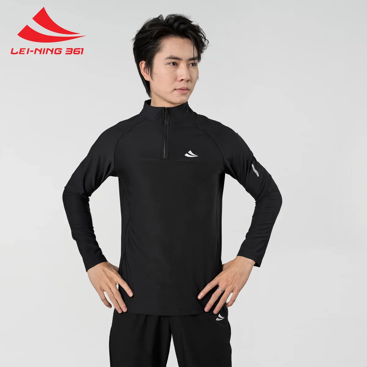 Áo Thun Giữ Nhiệt Dài Tay Lei-Ning 361 Cổ Khóa Kéo-AOGN01.361-detail-4