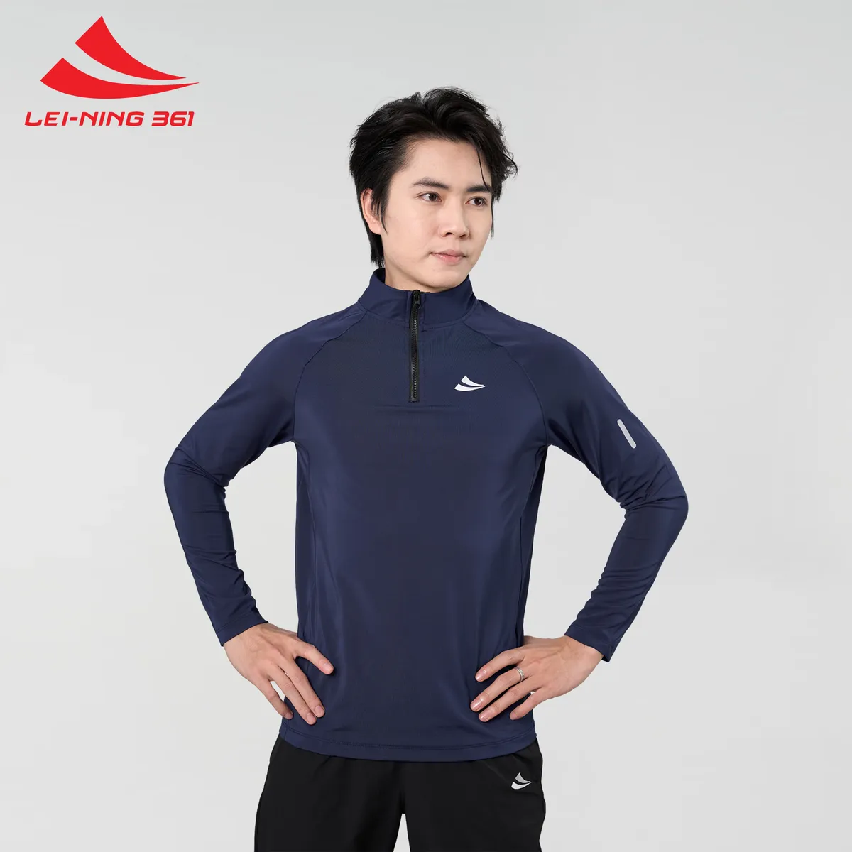 Áo Thun Giữ Nhiệt Dài Tay Lei-Ning 361 Cổ Khóa Kéo-AOGN01.361-detail-5